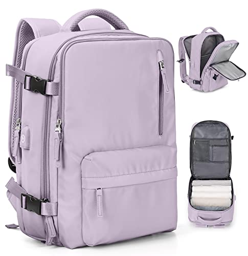 Handgepäck Rucksack 45X36X20 für Easyjet Reiserucksack Wasserdichter Unter Dem Sitz Handgepäck Rucksack Flugzeuge Reisetasche Weekendertasche Wanderrucksack Lässiger Tagesrucksack,B7-Lila von SEAFEW