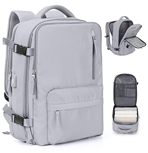 Handgepäck Rucksack 45X36X20 für Easyjet Reiserucksack Wasserdichter Unter Dem Sitz Handgepäck Rucksack Flugzeuge Reisetasche Weekendertasche Wanderrucksack Lässiger Tagesrucksack,B8-Grau von SEAFEW