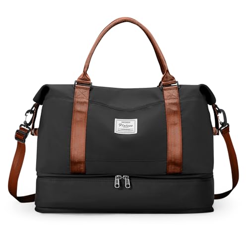 Reisetasche Damen 40x20x25 Ryanair Handgepäck Tasche Sporttasche Weekender Bag Schwimmtasche Wasserdicht Travel Duffle Bag Fitnesstasche Trainingstasche Krankenhaustasche mit Schuhfach,M9-Schwarzbraun Reisetasche Damen 40x20x25 Ryanair Handgepäck Tasche Sporttasche Weekender Bag Schwimmtasche Wasserdicht Travel Duffle Bag Fitnesstasche Trainingstasche Krankenhaustasche mit Schuhfach,M9-Schwarzbraun von SEAFEW