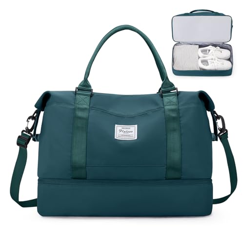 Reisetasche Damen 45x36x20 Easyjet Handgepäck Tasche Sporttasche Weekender Bag Schwimmtasche Wasserdicht Travel Bag Duffle Bag Fitnesstasche Trainingstasche Krankenhaustasche mit Schuhfach,Pfauenblau Reisetasche Damen 45x36x20 Easyjet Handgepäck Tasche Sporttasche Weekender Bag Schwimmtasche Wasserdicht Travel Bag Duffle Bag Fitnesstasche Trainingstasche Krankenhaustasche mit Schuhfach,Pfauenblau von SEAFEW