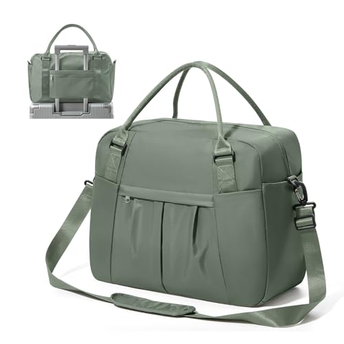 Reisetasche Damen Sporttasche 45x36x20 Easyjet Handgepäck Tasche Weekender Bag Schwimmtasche Wasserdicht Travel Duffle Bag Fitnesstasche Trainingstasche für Reise Gym,D3-Armeegrün von SEAFEW