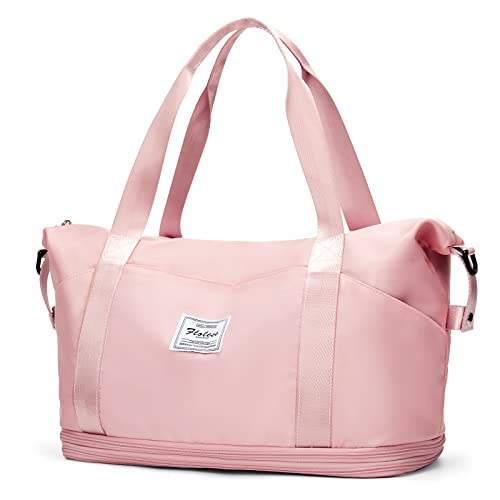 Reisetasche Damen Sporttasche 40x20x25 Ryanair Handgepäck Tasche Weekender Bag Schwimmtasche Wasserdicht Travel Bag Duffle Bag Fitnesstasche Trainingstasche Frauen für Reise Gym,C3-Rosa von SEAFEW