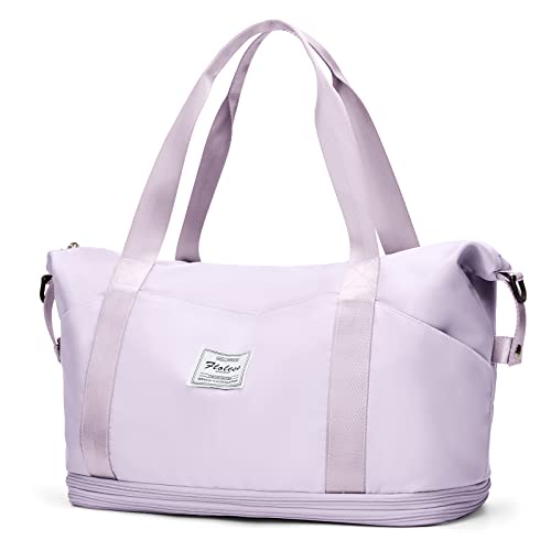 Reisetasche Damen Sporttasche 40x20x25 Ryanair Handgepäck Tasche Weekender Bag Schwimmtasche Wasserdicht Travel Bag Duffle Bag Fitnesstasche Trainingstasche Frauen für Reise Gym,C4-Lila von SEAFEW