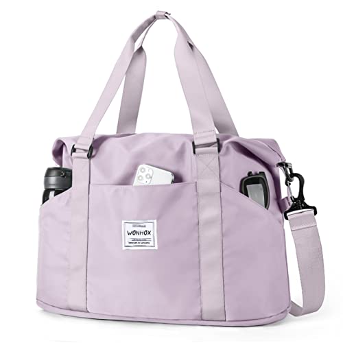 Reisetasche Damen Sporttasche Ryanair Handgepäck Tasche Weekender Bag Schwimmtasche Wasserdicht Travel Bag Duffle Bag Trainingstasche Mommy Bag Kliniktasche Frauen für Gym Reise,J2-Lila von SEAFEW