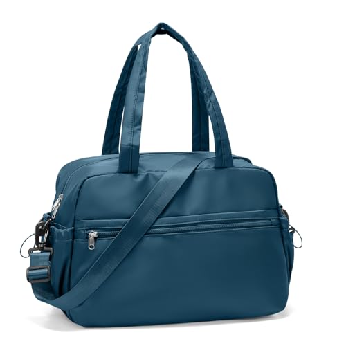 Reisetasche Damen Sporttasche 40x30x20 Ryanair Handgepäck Tasche Weekender Bag Schwimmtasche Wasserdicht Travel Bag Duffle Bag Fitnesstasche Trainingstasche Frauen für Reise Gym,G3-Pfauenblau von SEAFEW