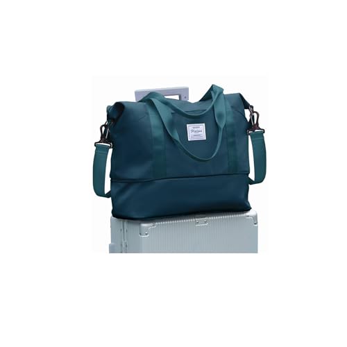 Reisetasche Damen Sporttasche 40x20x25 Ryanair Handgepäck Tasche Weekender Bag Schwimmtasche Wasserdicht Travel Bag Duffle Bag Fitnesstasche Trainingstasche Frauen für Reise Gym,D8-Pfauenblau von SEAFEW