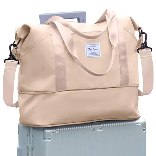 Reisetasche Damen Sporttasche mit Kulturbeutel 40x20x25 Ryanair Handgepäck Tasche Weekender Bag Schwimmtasche Wasserdicht Travel Duffle Bag Fitnesstasche Frauen Dámská cestovní taška sportovní přes von SEAFEW