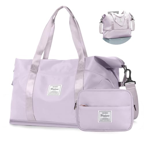 Reisetasche Damen Sporttasche mit Kulturbeutel 40x20x25 Ryanair Handgepäck Tasche Weekender Bag Schwimmtasche Wasserdicht Travel Duffle Bag Fitnesstasche Frauen Dámská cestovní taška sportovní přes von SEAFEW