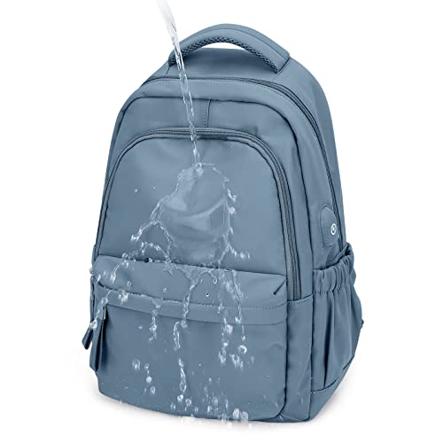 Schulrucksack Mädchen Teenager Schulranzen Rucksack Damen 14 Zoll Laptop Rucksack Leichter schultasche Hochschule Campus Rucksack Nylon Wasserdicht Lässig Arbeitsreise Tagesrucksack(Königsblau) von SEAFEW