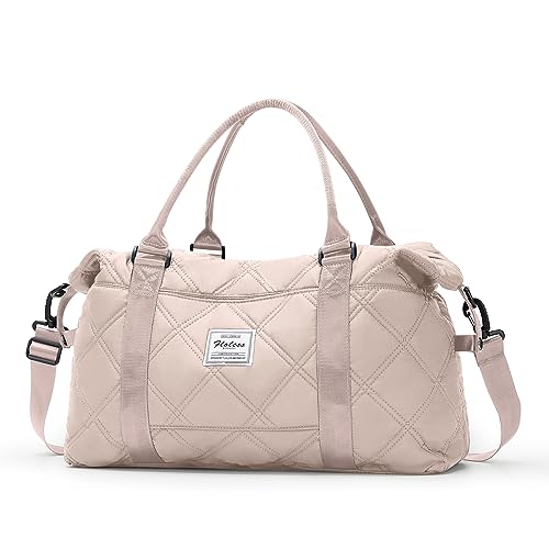 Reisetasche Damen Sporttasche Handgepäck Tasche Weekender Bag Schwimmtasche Wasserdicht Travel Bag Duffle Bag Fitnesstasche Trainingstasche Frauen für Reise Gym,F6-Light Pink von SEAFEW