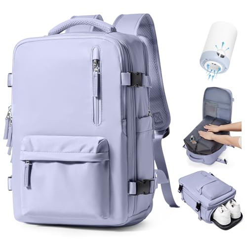 Vakuum Rucksack Handgepäck Rucksack 40x30x20 für Ryanair Reiserucksack Wasserdichter Unter Dem Sitz Handgepäck Flugzeuge Reisetasche Weekendertasche Wanderrucksack Lässiger Tagesrucksack,R1-Lila Taro von SEAFEW