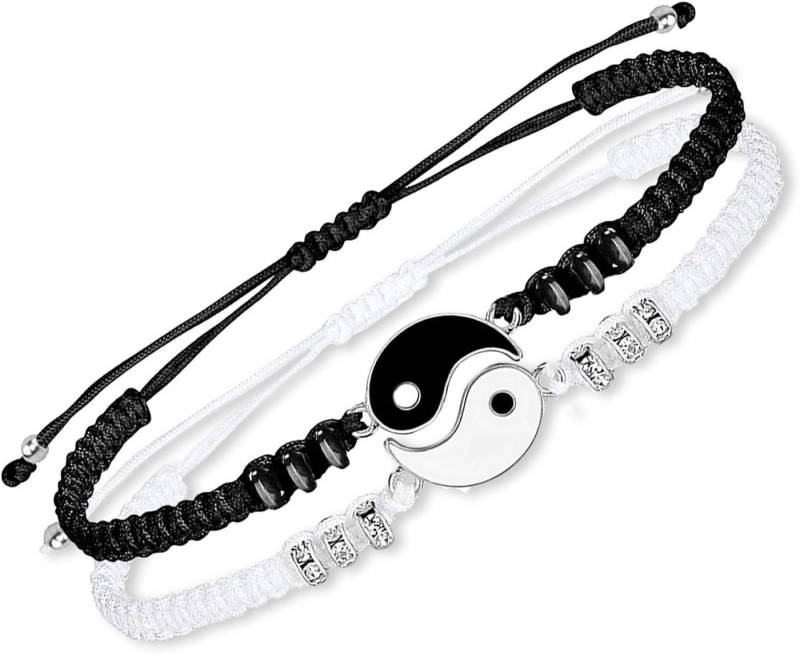 SEAMISAI Freundschaftsarmband Set Yin Yang Partner Unisex Armband Damen Herren (2-tlg. Inkl. Geschenkverpackung), Set, 2-teilig, Geschenkideen Geburtstag Valentinstag Weihnachten von SEAMISAI