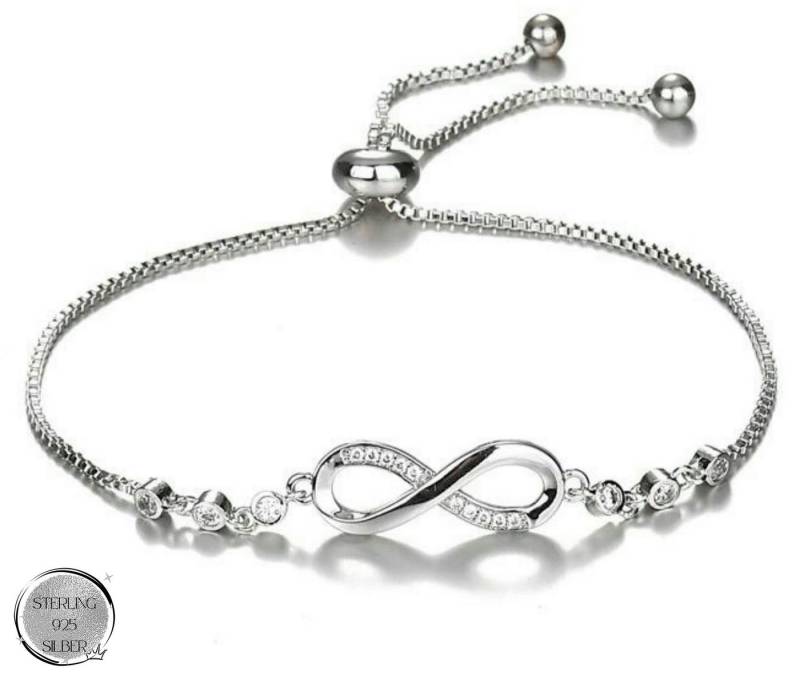 SEAMISAI Silberarmband Armband Infinity Unendlichkeit Liebe Geschenk Damen Frauen (1-tlg. + Geschenkverpackung), 925 Sterling Silber Schmuck mit synth.Zirkonia Muttertag Valentingstag von SEAMISAI