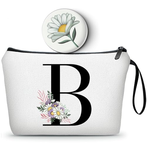 Personalisierte Make-up-Tasche, Geschenke für Mutter, Geburtstag, Initialengeschenke für Frauen, Monogramm-Geschenke, Kosmetiktasche mit Spiegel, zukünftige Braut, Schwestern, Geschenke von Schwester, von SEAMOON