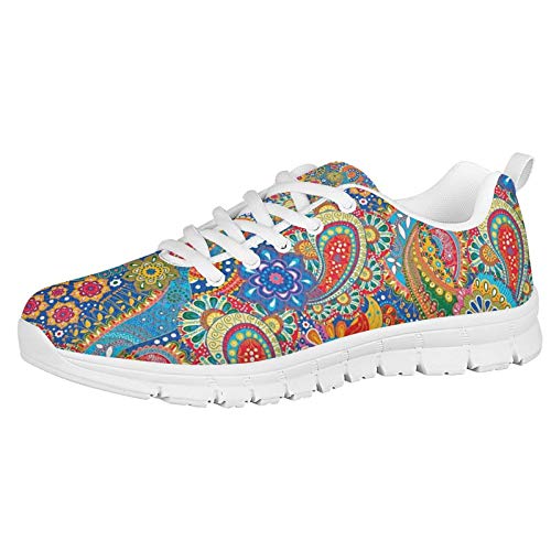 SEANATIVE Atmungsaktive Mesh Damen Laufschuhe Draft Sneaker Casual Mädchen Jogging Sport Schuhe, - Boho Tribal - Größe: 40 EU von SEANATIVE