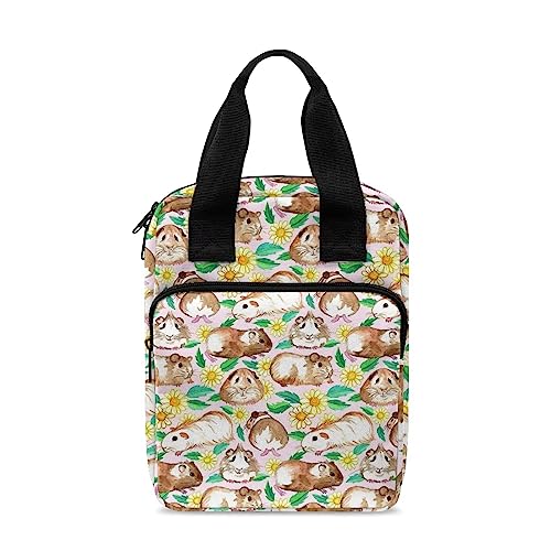 SEANATIVE Bibeltasche für Frauen Mädchen Kinder süßes Meerschweinchen-Muster große Bibeltasche Reißverschluss Buchhülle Studie Bibel Tagebuch Halter Organizer von SEANATIVE