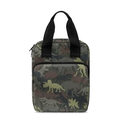 SEANATIVE Bibeltasche und für Tote Kinder Mädchen Jungen Dinosaurier Camouflage Bibelhülle Studie Bibel Schutzhülle Leichte Schrift Handtasche von SEANATIVE