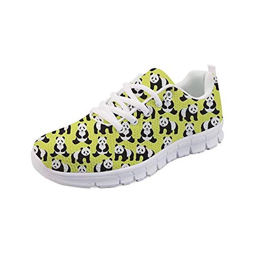 SEANATIVE Damen Casual Walking Schuhe Laufschuhe Mode Joggingschuhe, Schwarz - Kunfu Panda - Größe: 38 EU von SEANATIVE