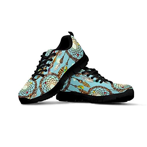 SEANATIVE Damen Sport Gym Sneaker Mode Atmungsaktive Laufschuhe Casual Walking Schuhe, Blau - Traumfänger - Größe: 38 EU von SEANATIVE