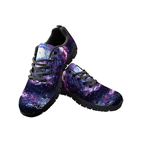 SEANATIVE Damen Sport Gym Sneaker Mode Atmungsaktive Laufschuhe Casual Walking Schuhe, Blau - Weltraum Himmel - Größe: 40 EU von SEANATIVE