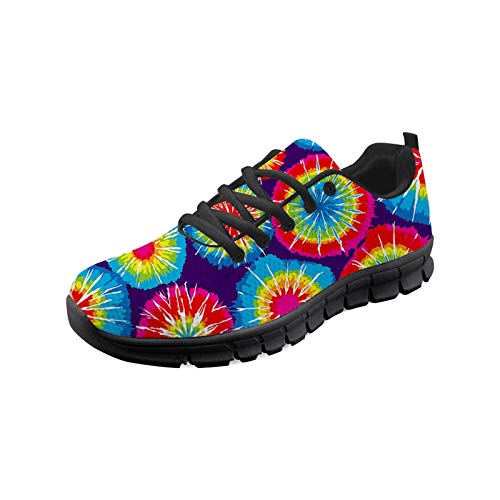 SEANATIVE Damen Sport Gym Sneaker Mode Atmungsaktive Laufschuhe Casual Walking Schuhe, - Bunte Regenbogenfarben - Größe: 39 EU von SEANATIVE