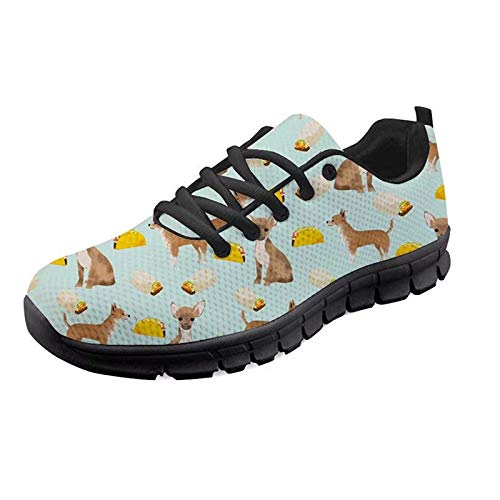 SEANATIVE Damen Sport Gym Sneaker Mode Atmungsaktive Laufschuhe Casual Walking Schuhe, - Chihuahua - Größe: 39 EU von SEANATIVE