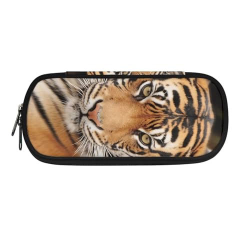 SEANATIVE Federmäppchen aus Segeltuch, großes Fassungsvermögen, Federmäppchen für Schule, Teenager, Mädchen, Jungen, Männer, Frauen, tiger, Taschen-Organizer von SEANATIVE