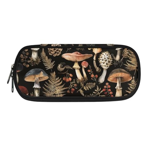 SEANATIVE Federmäppchen mit großem Fassungsvermögen für Kinder, Teenager, Mittelschule, mit Reißverschluss, Browm Mushroom, Taschen-Organizer von SEANATIVE