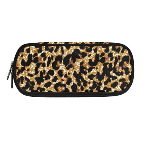 SEANATIVE Federmäppchen mit großem Fassungsvermögen für Kinder und Teenager, langlebiges Federmäppchen, Schulbedarf, leopard, Taschen-Organizer von SEANATIVE