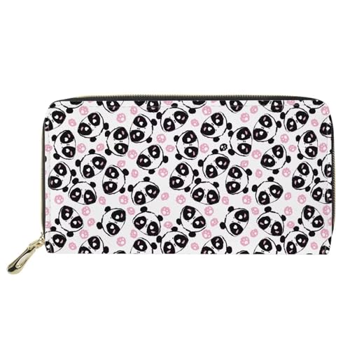 SEANATIVE Geldbörse für Damen, Cartoon-Panda-Druck, Reißverschluss, Handy-Clutch, Geldbörse, multifunktional, Kartenhalter, Organizer, Bargeldetui, Sternenschmetterling Blume, Einheitsgröße, von SEANATIVE