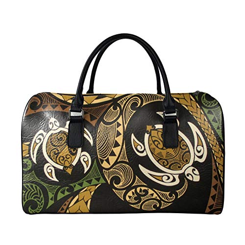 SEANATIVE Große Kapazität Reise Duffle Bag für Frauen Herren Leder Weekender Taschen Übernachtung Duffle Bag Gepäck, dunkelbraun von SEANATIVE