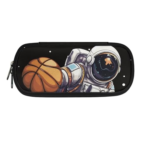 SEANATIVE Kinder-Federmäppchen mit Reißverschluss, Stifteetui für die Mittelschule, Astronauten-Basketball, Taschen-Organizer von SEANATIVE