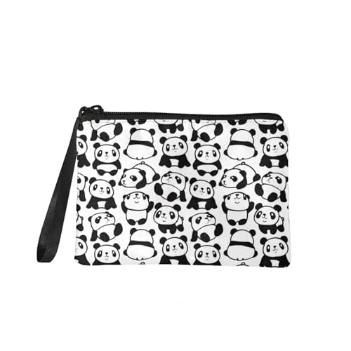 SEANATIVE Münzgeldbörse für Damen und Herren, Reißverschluss, Kleingeldtasche, Geldbörse, Reisehandtaschen, Teenager, Mädchen, Federmäppchen, Panda, Taschen-Organizer von SEANATIVE