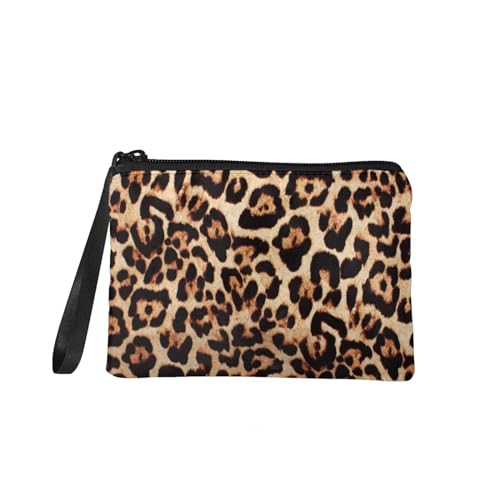 SEANATIVE Münzgeldbörse für Damen und Herren, Reißverschluss, Kleingeldtasche, Geldbörse, Reisehandtaschen, Teenager, Mädchen, Federmäppchen, leopard, Taschen-Organizer von SEANATIVE