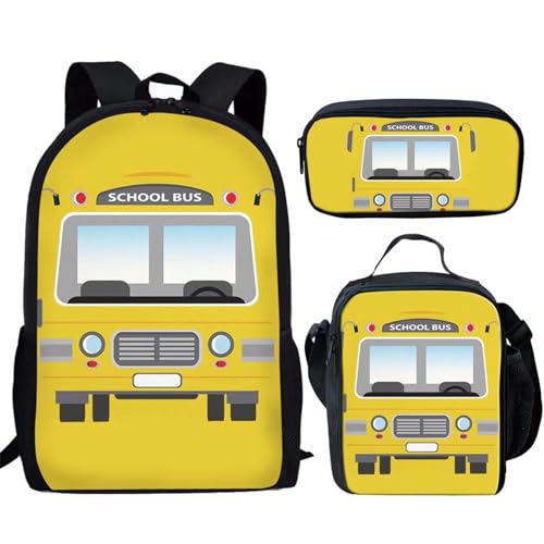 SEANATIVE Schulrucksack für Teenager, Mädchen, Jungen, großes Fassungsvermögen, Büchertasche, lässiger Tagesrucksack mit Lunchtasche und Federmäppchen, Schulbus von SEANATIVE