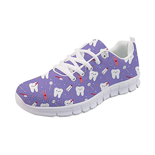 SEANATIVE Sneaker Atmungsaktive Mesh Wanderschuhe Mode Frauen Wanderschuhe, Violett - Lila Zahn - Größe: 40 EU von SEANATIVE