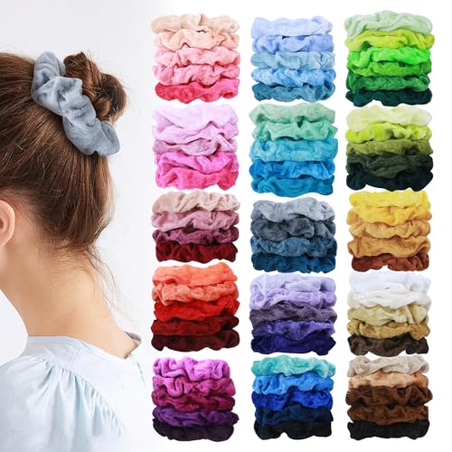 Samt-Haargummis für Damen, weiche Haargummis für Mädchen, keine Beschädigung, Haargummis für dickes, dünnes Haar, niedlicher Pferdeschwanz-Halter, Geschenk für Frauen, 75 Stück Samt-Haargummis für Damen, weiche Haargummis für Mädchen, keine Beschädigung, Haargummis für dickes, dünnes Haar, niedlicher Pferdeschwanz-Halter, Geschenk für Frauen, 75 Stück von SEANTUA