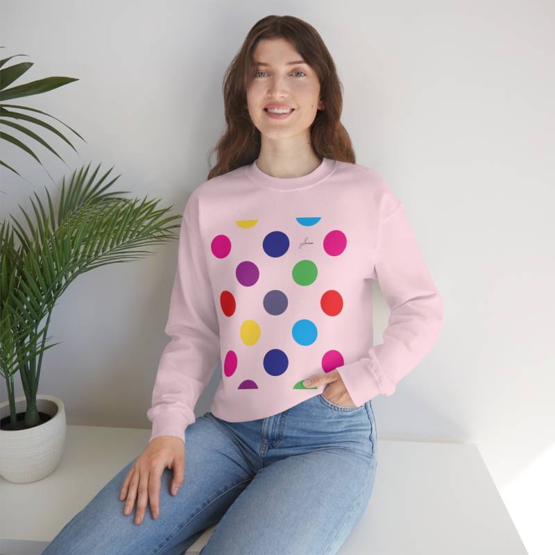 Polka Dots Von Seson Visuals - Unisex Heavy Blend Crewneck Sweatshirt Polka Dots Von Seson Visuals - Unisex Heavy Blend Crewneck Sweatshirt von SEASONVISUALS