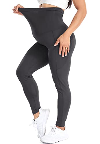 SEASUM Sport-Leggings, Damen, Push-Up, Yogahose mit hoher Taille, für Fitness, Fitnessstudio, Laufen, B-Grau, Large von SEASUM