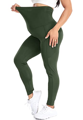 SEASUM Sport-Leggings, Damen, Push-Up, Yogahose mit hoher Taille, für Fitness, Fitnessstudio, Laufen, B-Grün, Medium von SEASUM