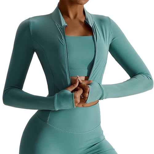 Damen sportjacke Yoga Running-Jacken Fitness Shirt Full Zip Workout Trainingsjacke von SEAUR