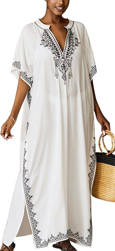 Kaftan Damen Lang arabisch Boho Badeanzug Strand Vertuschung Roben Tunika Strandkleid von SEAUR