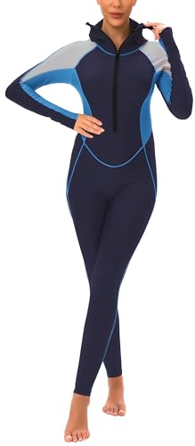 Langarm Long Bein Badeanzug für Frauen Vollkörper bescheidene Hautschutzwache mit UV -Schutz surfen Reißverschluss Anzug von SEAUR