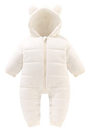 SEAUR Baby Overall Winter 0-12 Monate Junge Mädchen Strampler Neugeborene Baby Schneeanzug Dick Warm - 0-3 Monate - Gr.66 von SEAUR