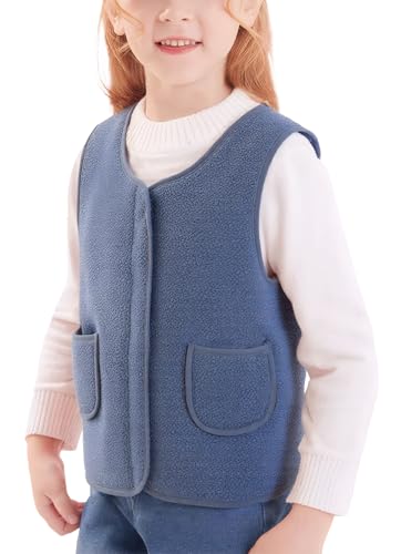 SEAUR Baby Teddy Fleece Weste Kinder Jungen Mädchen Fleeceweste mit Reißverschluss Warm für Frühling Herbst Winter - 100 von SEAUR