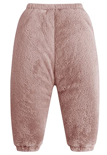 SEAUR Baby Winter Pumphose Fleece Gefüttert Winterhose Flauschig Haushose Warm Kleinkind Dick Thermohose Schneehose Skihose - Braun - 90(74/80) von SEAUR