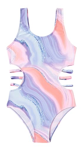 SEAUR Badeanzug Einteiler Kinder Badeanzug Sport Strand Schwimmanzug Mädchen Badebekleidung Kinder Bademode 7-8 J von SEAUR