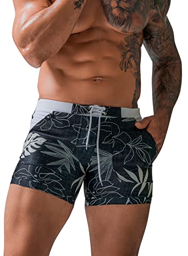 SEAUR Badehose Badeslip Herren Slip Eng Kurz Schwimmhose Schnell Trocknend mit Abnehmbar Pad Classic Swimming Swim Briefs Strand Pool Wassersport - L von SEAUR