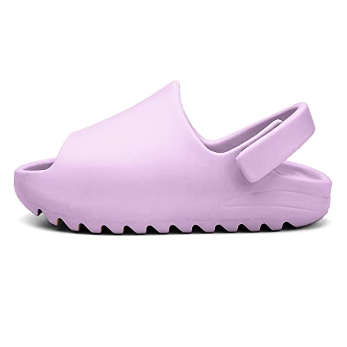 SEAUR Badeschlappen Kinder Mädchen Badelatschen Jungen Sommer Hausschuhe Kleinkind Dicke Sohle Weich Flache Dusch- und Badeschuhe Leicht Rutschfest Strand Sandalen Slippers - Lila - 20-25 EU von SEAUR