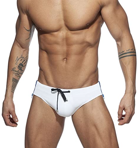 SEAUR Badeslip Herren Badehose Eng Kurz Schwimmhose Schnell Trocknend mit Abnehmbar Pad Classic Swimming Swim Briefs Wassersport Strand Pool - XL von SEAUR